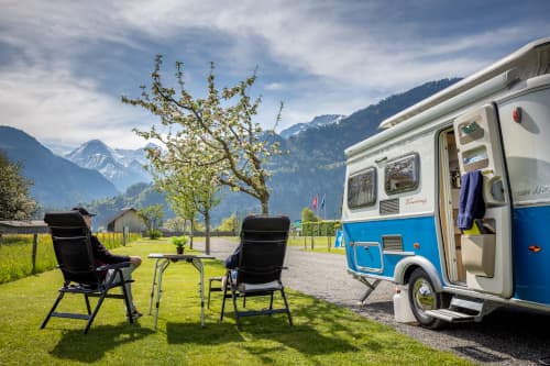 Seizoen opening Camping Hobby in Unterseen bij Interlaken